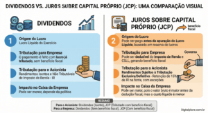 Sanepar dividendos: quanto paga e quando receber 2 Diferença entre dividendos e juros sobre capital próprio na Sanepar para investidores brasileiros - Fonte: Imagem gerada por IA / Gemini