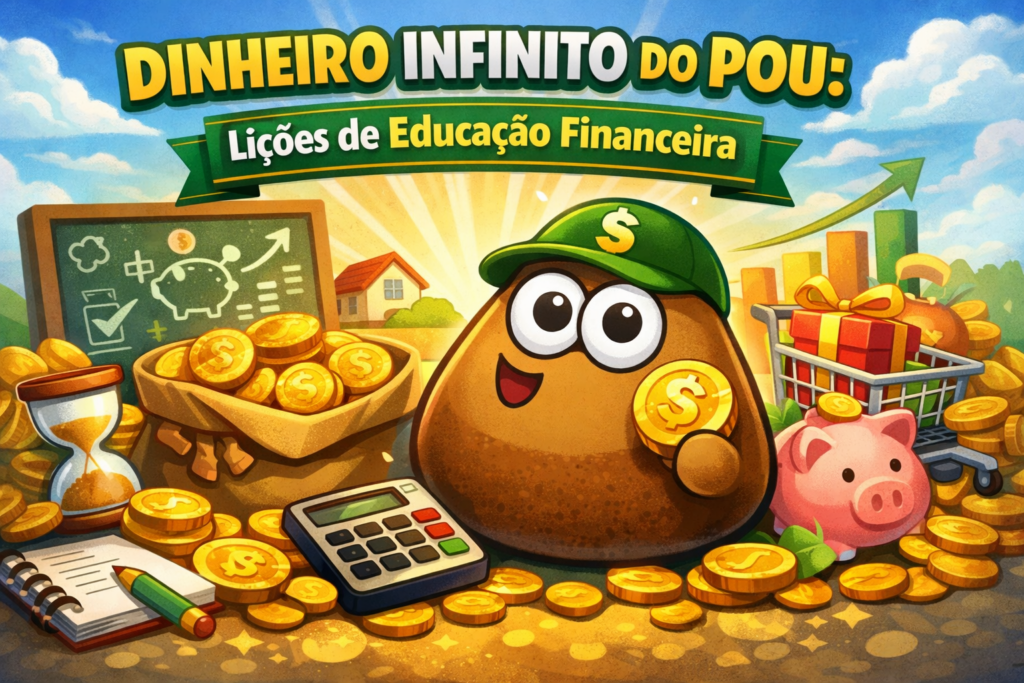 Dinheiro infinito do Pou: Lições financeiras - Foto: Digital Plane IA