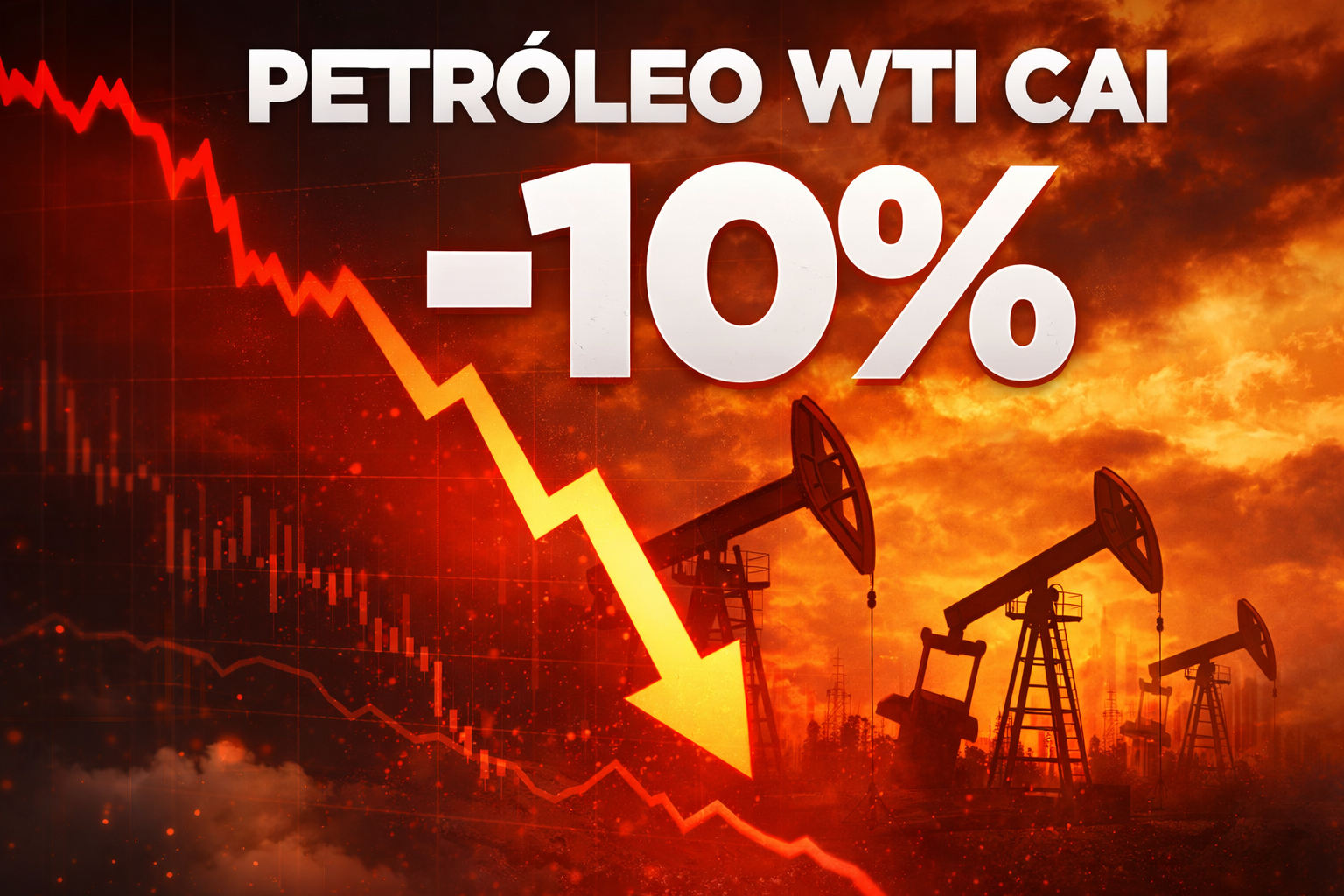 Petróleo WTI cai 10%: O que isso revela ao investidor - Imagem: DigitalPlane