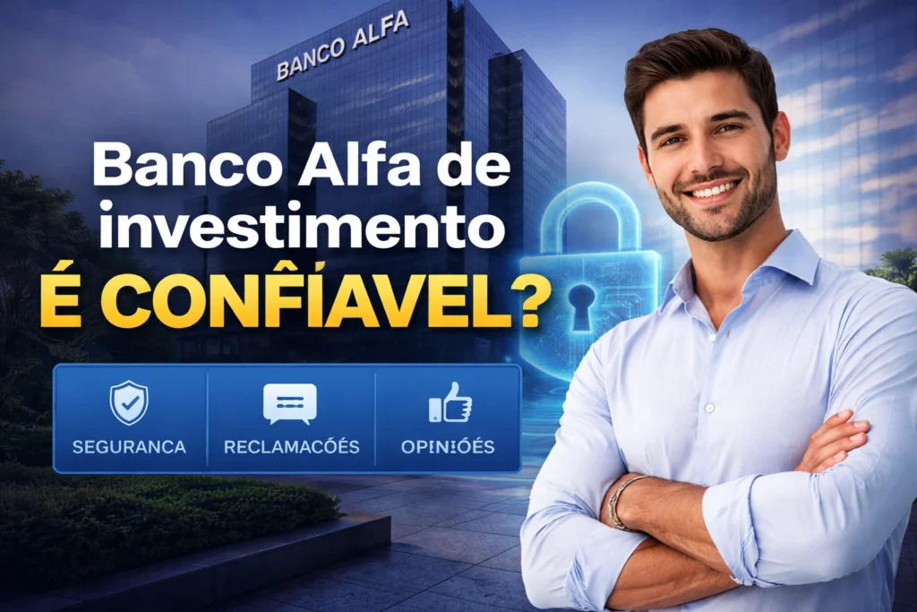 Banco Alfa de Investimento é Confiável? Segurança e Opiniões - Fonte: Imagem gerada por IA (DALL·E / ChatGPT)
