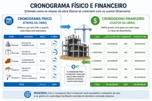Cronograma Físico e Financeiro: Guia Completo 1 O cronograma físico e financeiro integra execução e custos do projeto. - Fonte: Imagem gerada por IA (DALL·E / ChatGPT)