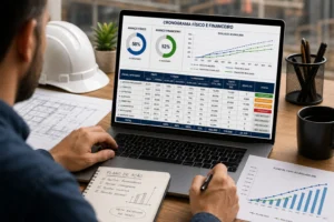 Cronograma Físico e Financeiro: Guia Completo 3 Monitorar o cronograma é essencial para evitar atrasos e prejuízos. - Fonte: Imagem gerada por IA (DALL·E / ChatGPT)