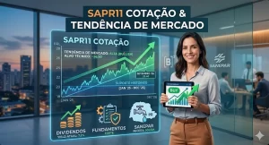 SAPR11 Cotação: Vale a Pena Investir em 2026? 3 gráfico da cotação SAPR11 com tendência de mercado - Fonte: Imagem gerada por IA / Gemini