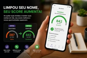 Como Limpar Nome Rápido em 2026: Guia Completo 3 Recuperar score exige consistência financeira e bons hábitos. - Fonte: Imagem gerada por IA (DALL·E / ChatGPT)