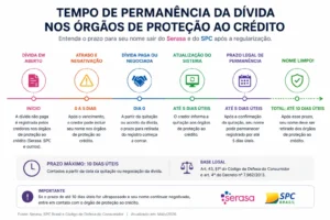 Como Limpar Nome Rápido em 2026: Guia Completo 4 Após 5 anos, a negativação deixa de aparecer nos órgãos de proteção ao crédito. - Fonte: Imagem gerada por IA (DALL·E / ChatGPT)