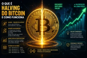 Digital Plane: Finanças, Investimentos e Criptomoedas 1 O Que é Halving? Entenda Como Isso Impacta o Bitcoin - Fonte: Imagem gerada por IA (DALL·E / ChatGPT)