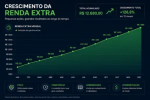 Renda Extra Para Quem é CLT 1 A renda extra pode crescer gradualmente com consistência e organização. - Fonte: Imagem gerada por IA (DALL·E / ChatGPT)