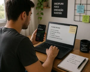 Renda Extra Para Quem é CLT 3 Hoje é possível começar renda extra usando apenas internet e criatividade. - Fonte: Imagem gerada por IA (DALL·E / ChatGPT)
