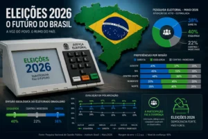 Bolsonarismo em 2026: Crise, Direita e Disputa 2 As eleições de 2026 devem intensificar disputas dentro da direita brasileira. - Fonte: Imagem gerada por IA (DALL·E / ChatGPT)