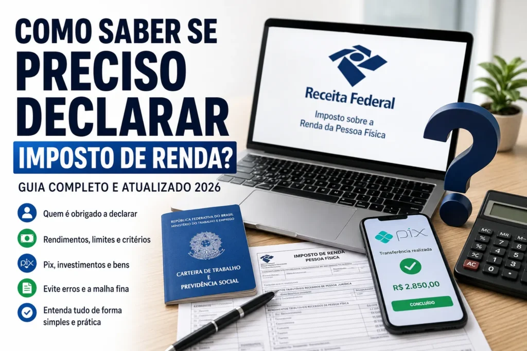Como Saber se Preciso Declarar Imposto de Renda - Fonte: Imagem gerada por IA (DALL·E / ChatGPT)