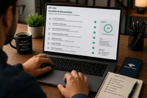 Documentos Necessários para Declarar Imposto de Renda 3 Um checklist organizado ajuda a evitar esquecimentos importantes na declaração. - Fonte: Imagem gerada por IA (DALL·E / ChatGPT)