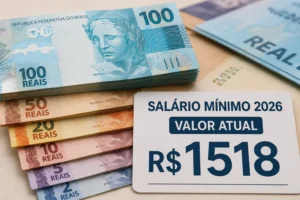 Salário Mínimo 2026: Valor Atual, Descontos e Impacto Real 1 O salário mínimo é reajustado anualmente com base na inflação e crescimento econômico. - Fonte: Imagem gerada por IA (DALL·E / ChatGPT)