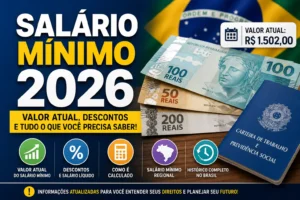 Digital Plane: Finanças, Investimentos e Criptomoedas 2 Salário Mínimo 2026: Valor Atual, Descontos e Impacto Real - Fonte: Imagem gerada por IA (DALL·E / ChatGPT)