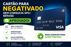 Cartão para Negativado Sem Consulta SPC: Guia 2026 1 Existem opções de cartão para negativado mesmo com restrições no nome. - Fonte: Imagem gerada por IA (DALL·E / ChatGPT)