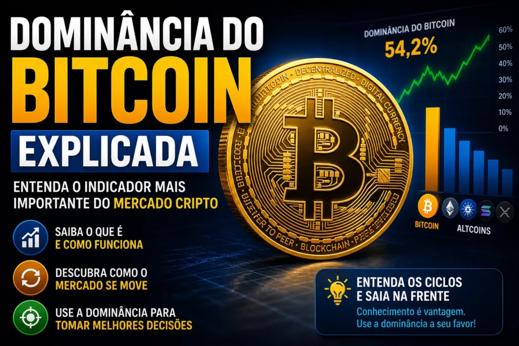 Dominância do Bitcoin Explicada (Guia Completo) - Fonte: Imagem gerada por IA (DALL·E / ChatGPT)