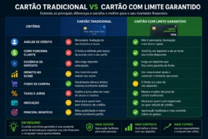 Cartão com Limite Garantido Funciona? Guia 2026 2 O limite garantido facilita aprovação, mas começa com limite menor. - Fonte: Imagem gerada por IA (DALL·E / ChatGPT)