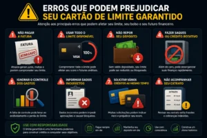 Cartão com Limite Garantido Funciona? Guia 2026 3 Evitar erros é essencial para aproveitar os benefícios do cartão. - Fonte: Imagem gerada por IA (DALL·E / ChatGPT)