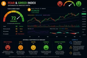 Como Analisar Mercado Cripto e Evitar Prejuízos 3 O sentimento do mercado ajuda a identificar momentos de euforia, medo e possível reversão. - Fonte: Imagem gerada por IA (DALL·E / ChatGPT)