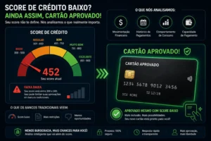 Digital Plane: Finanças, Investimentos e Criptomoedas 2 Score Baixo Aprova Cartão? Veja a Verdade - Fonte: Imagem gerada por IA (DALL·E / ChatGPT)