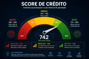 Score Baixo Aprova Cartão? Veja a Verdade 1 O score influencia, mas não define sozinho a aprovação - Fonte: Imagem gerada por IA (DALL·E / ChatGPT)