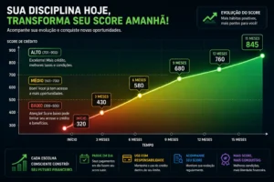 Score Baixo Aprova Cartão? Veja a Verdade 3 Melhorar o score aumenta drasticamente suas chances - Fonte: Imagem gerada por IA (DALL·E / ChatGPT)
