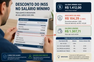 Digital Plane: Finanças, Investimentos e Criptomoedas 1 Quanto é o INSS do Salário Mínimo em 2026? - Fonte: Imagem gerada por IA (DALL·E / ChatGPT)