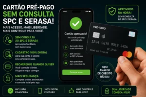Cartão Pré-pago Vale a Pena? Descubra a Verdade 3 Muitos cartões pré-pagos possuem aprovação simples e sem análise profunda. - Fonte: Imagem gerada por IA (DALL·E / ChatGPT)
