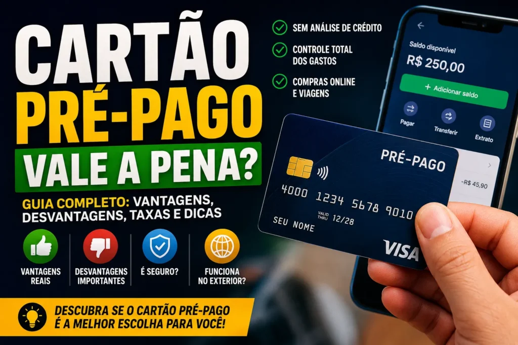 Cartão Pré-pago Vale a Pena? Descubra a Verdade - Fonte: Imagem gerada por IA (DALL·E / ChatGPT)