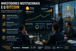 O Que Influencia o Preço do Bitcoin? 3 Investidores institucionais possuem forte impacto no preço do Bitcoin. - Fonte: Imagem gerada por IA (DALL·E / ChatGPT)