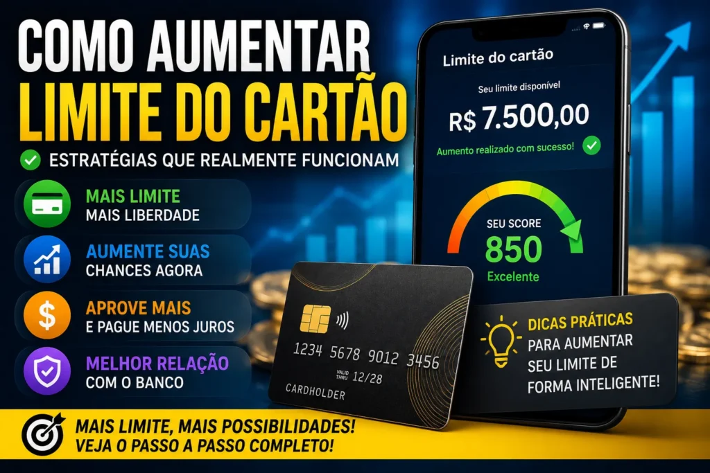 Como Aumentar Limite do Cartão em 2026 - Fonte: Imagem gerada por IA (DALL·E / ChatGPT)