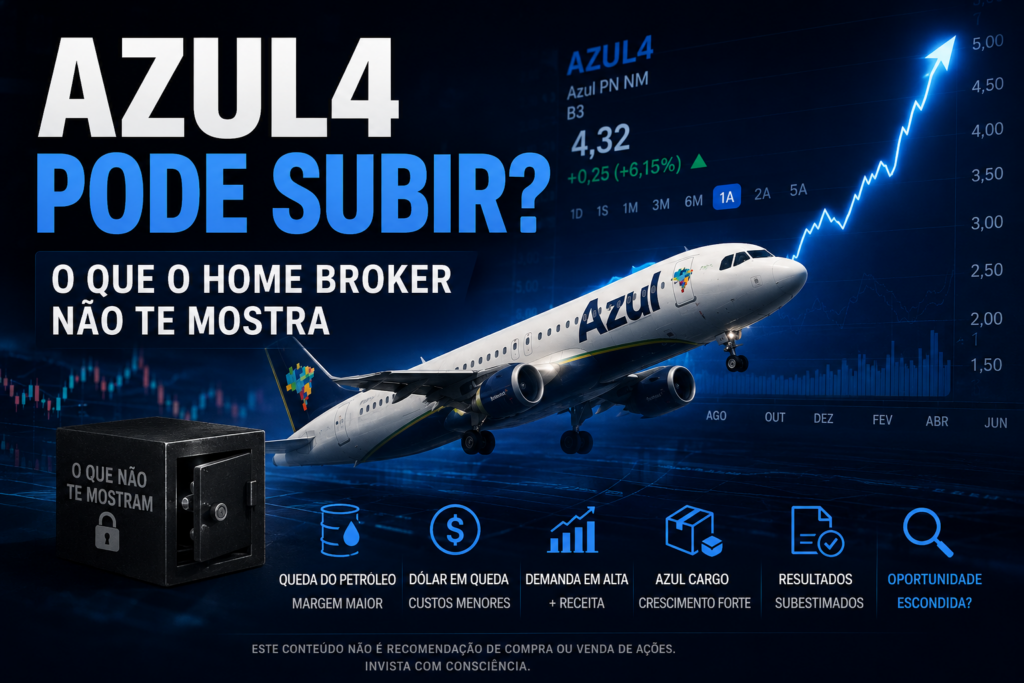 AZUL4 Pode Subir? O Que o Home Broker Não Te Mostra - Fonte: Imagem gerada por IA (DALL·E / ChatGPT)