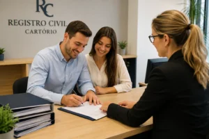 Quanto é para casar no cartório? Custos Reais 2 O momento da entrega dos documentos e assinatura da habilitação exige atenção aos prazos do edital.