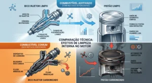 Etanol ou Gasolina: Como Calcular a Escolha Certa no Posto 1 A escolha consciente do combustível evita o acúmulo de borra nos bicos e mantém a eficiência do sistema flex.