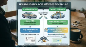 A fórmula sobre como é calculado o ipva do carro varia conforme o estado de conservação do veículo e a data de emissão da Nota Fiscal.