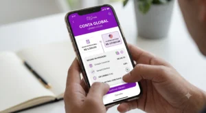 Conta Global Nubank: Vale a Pena? Custos e Regras Reais 1 Painel interno de conversão e cotação comercial ativa na funcionalidade da conta global nubank.