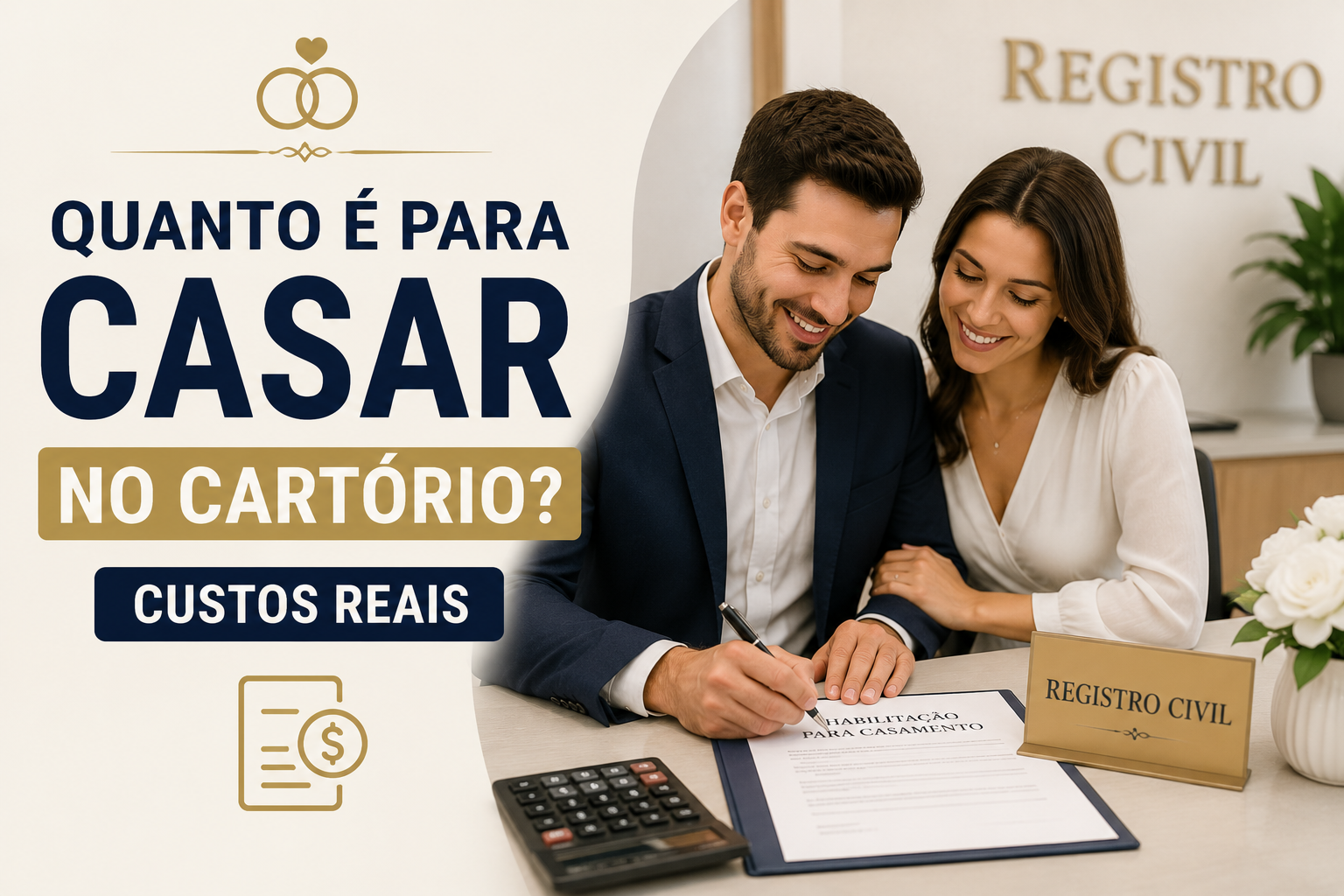Quanto é para casar no cartório? Custos Reais