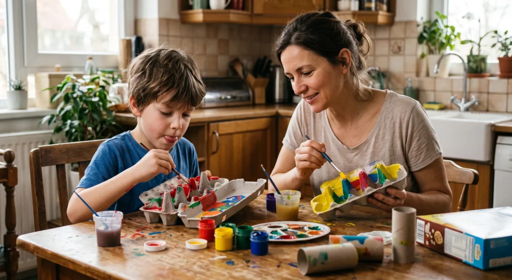 O Que Fazer nas Férias: 10 Ideias Baratas Para Fazer em Casa 3 Reaproveitar materiais recicláveis em projetos manuais reduz o estresse da rotina e aproxima pais e filhos.