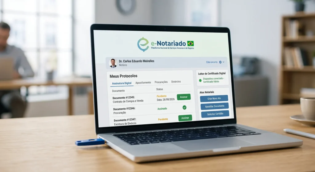 2 O processo digital no e-Notariado mantém o mesmo custo da tabela oficial do Estado.