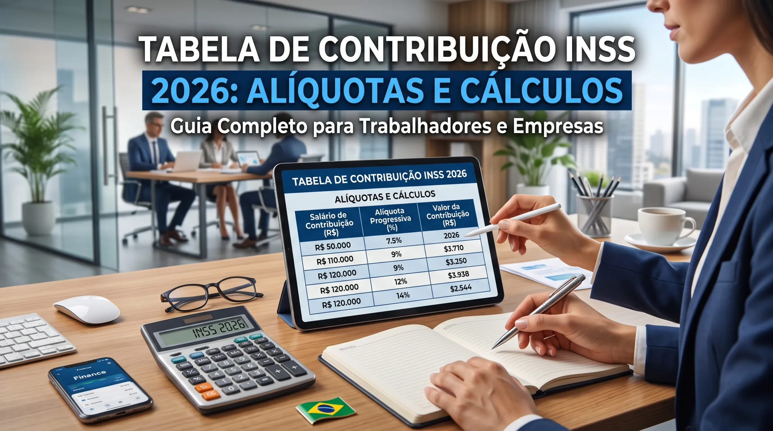 Tabela de Contribuição INSS 2026: Alíquotas e Cálculos
