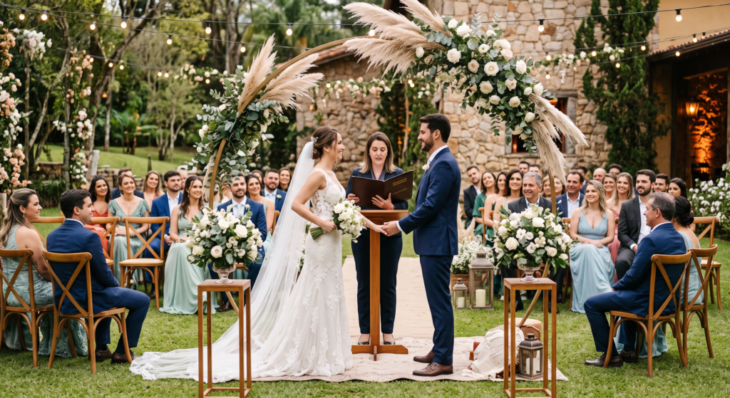 Quanto custa casar no civil em 2026? Valores e taxas 2 A escolha entre casar no cartório ou em diligência altera diretamente a estimativa final de quanto custa casar no civil.
